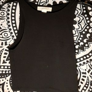 Cropped Black tank top